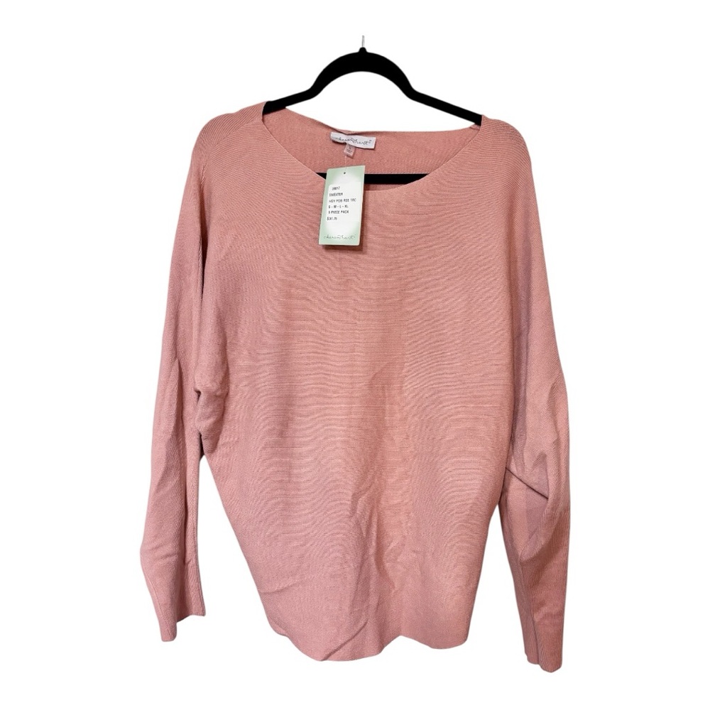KEREN hart Soft Pink Women's Crew Neck Sweater